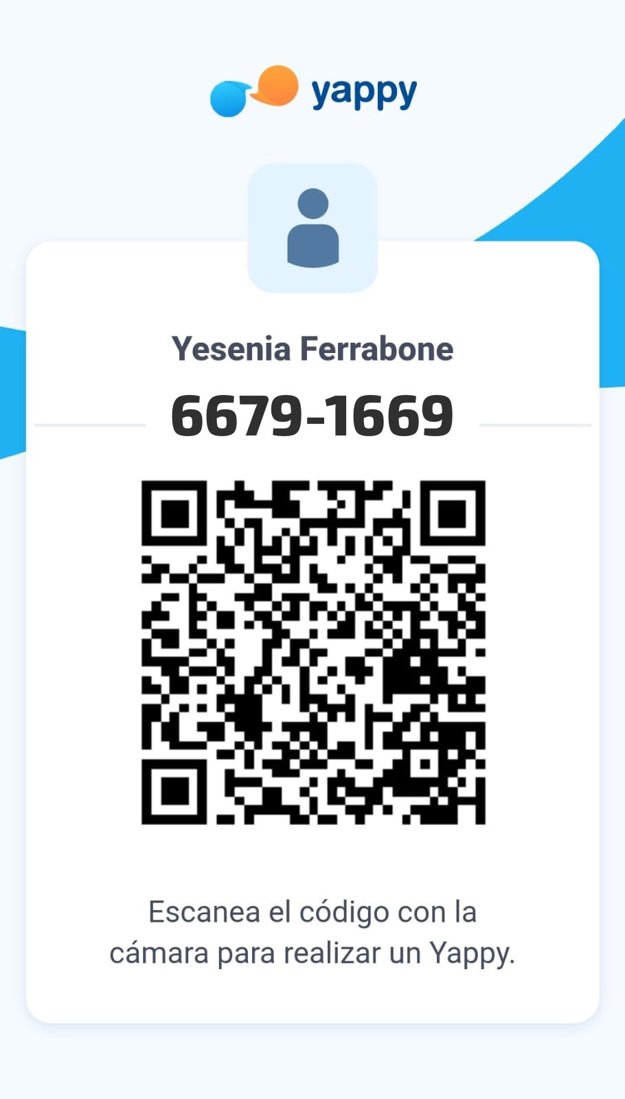 Yappy QR Code - Yesenia Ferrabone 6679-1669